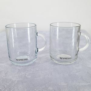 Nespresso Set of Two Clear Glass Coffee Mugs - Konstantin Grcic for Nespresso